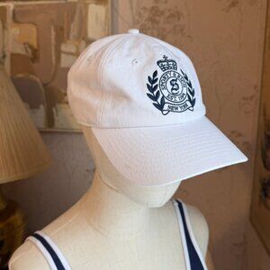 Sporty & Rich H&W Crest Hat - White/Navy